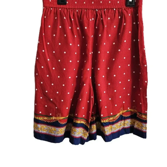 Vintage Liz Sport Print Red Short Set - Picture 10 of 11